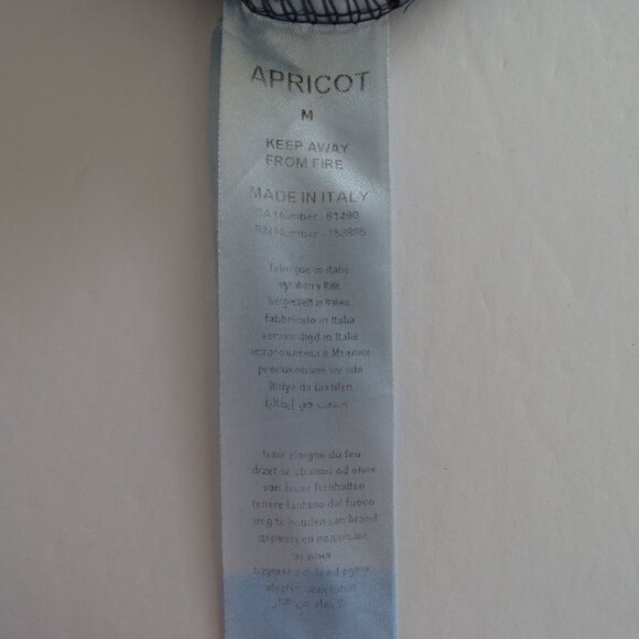 Apricot  One Shoulder Ruffle Denim Chambray Shift Dress Women Size M Above Knee - Picture 5 of 9